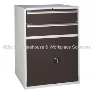 Euroslide Storage Cabinet 2 Drawer & Cupboard 1200mm